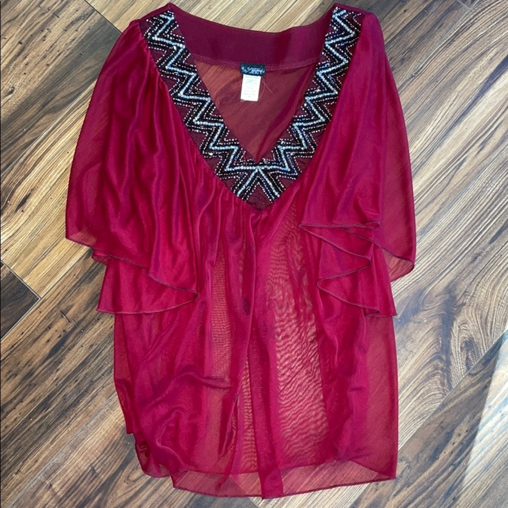 Sheer beaded top